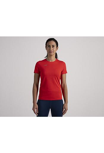 Red Altra CORE SHORT SLEEVE TEE Women's Tops | US_A6632