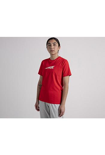 Red Altra EVERYDAY RECYCLED TEE Women's Tops | US_YH6291