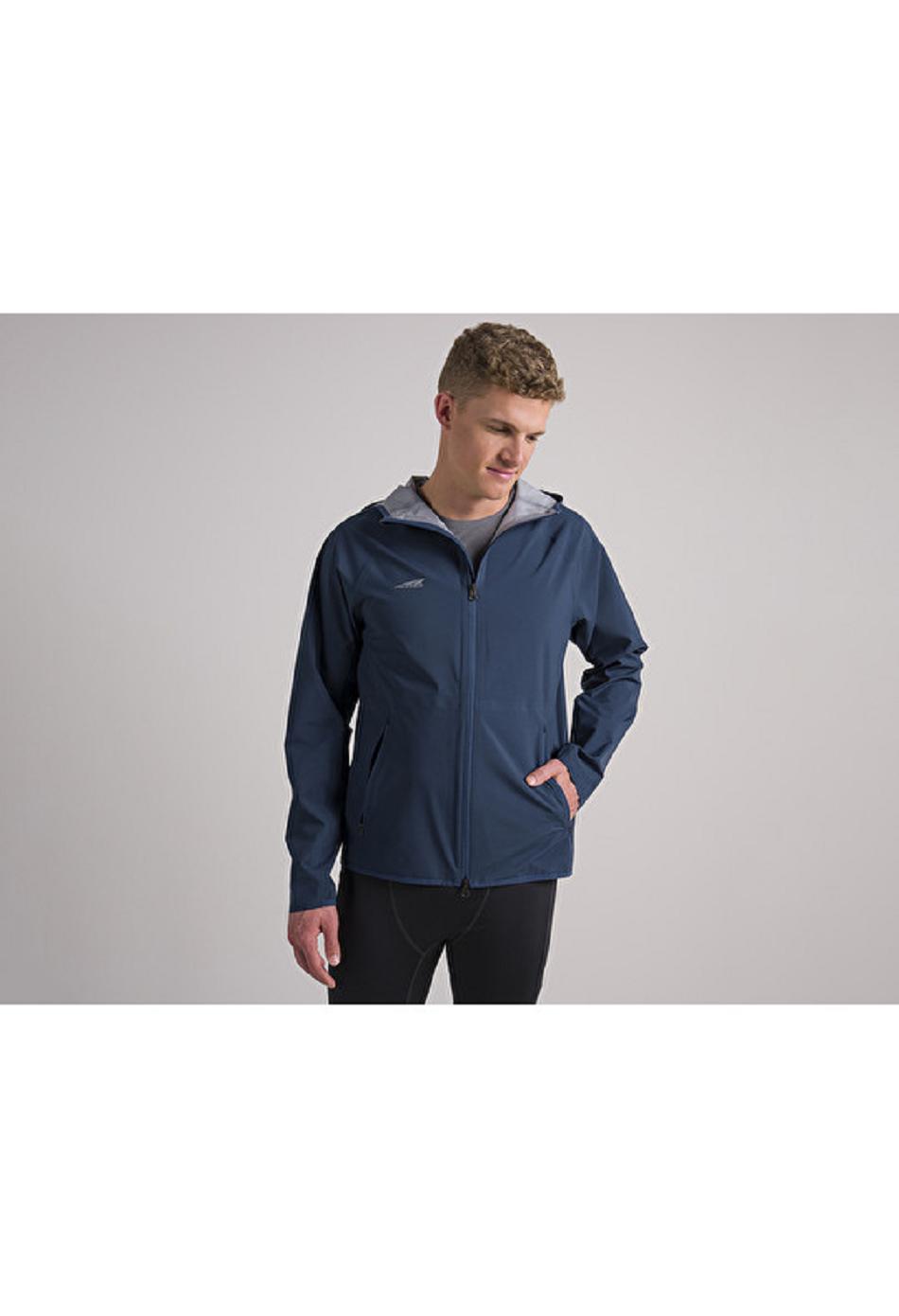 Navy Altra WATERPROOF RUN JACKET Men\'s Tops | US_ZS2803