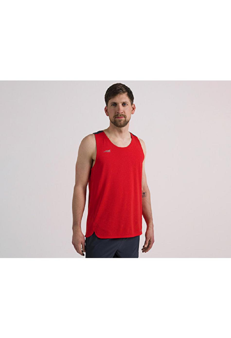 Red Altra VANISH TANK TOP Men\'s Tops | US_GB9961